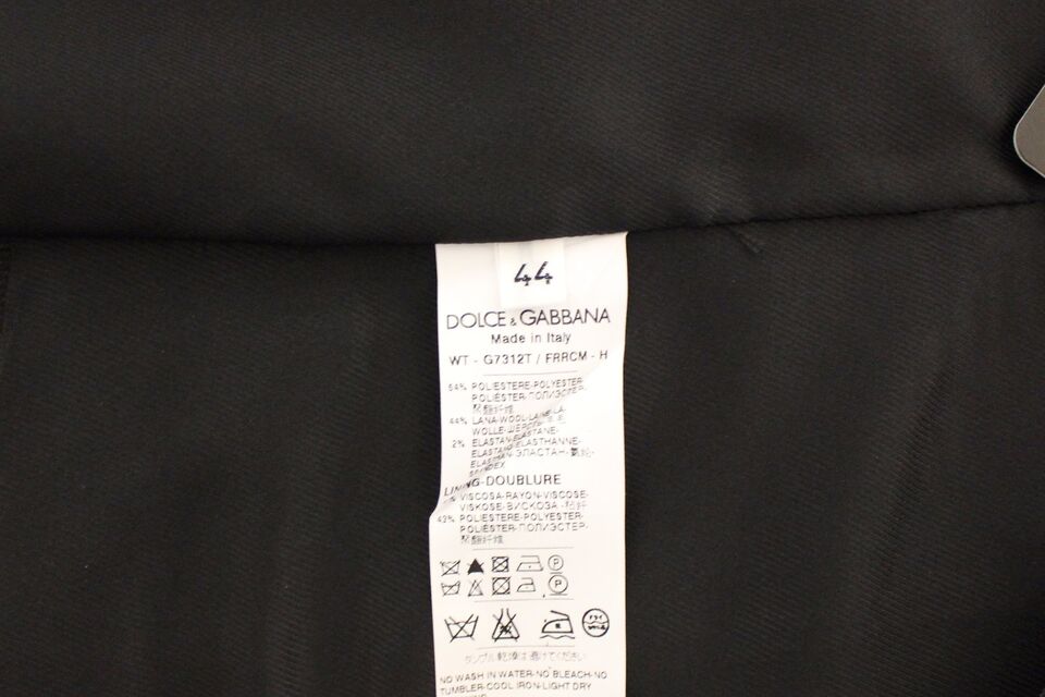 Dolce & Gabbana Elegante graue Stretch-Weste aus Wolle