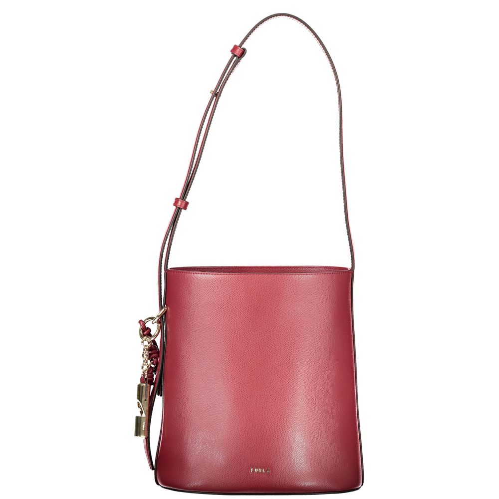 Furla Rosso Leather Woman Bucket Bag - Allority