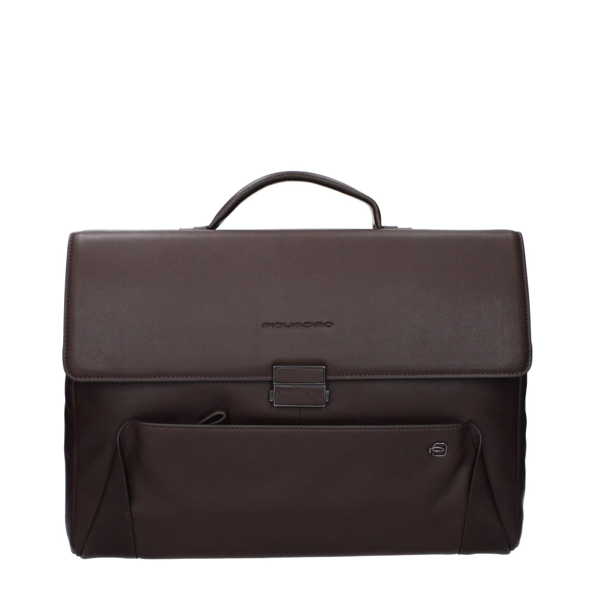 Piquadro Brown Leather Business And Laptop Bag