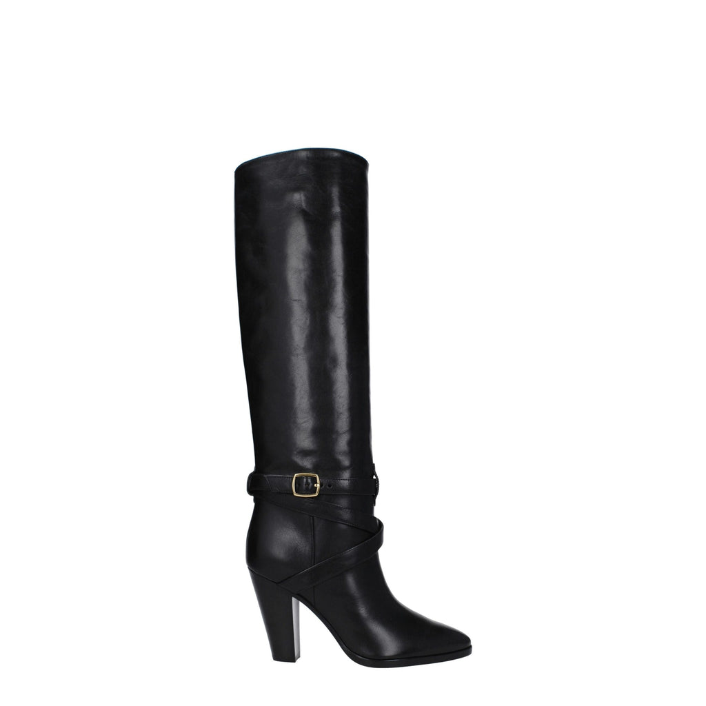 Celine Black Leather Boots