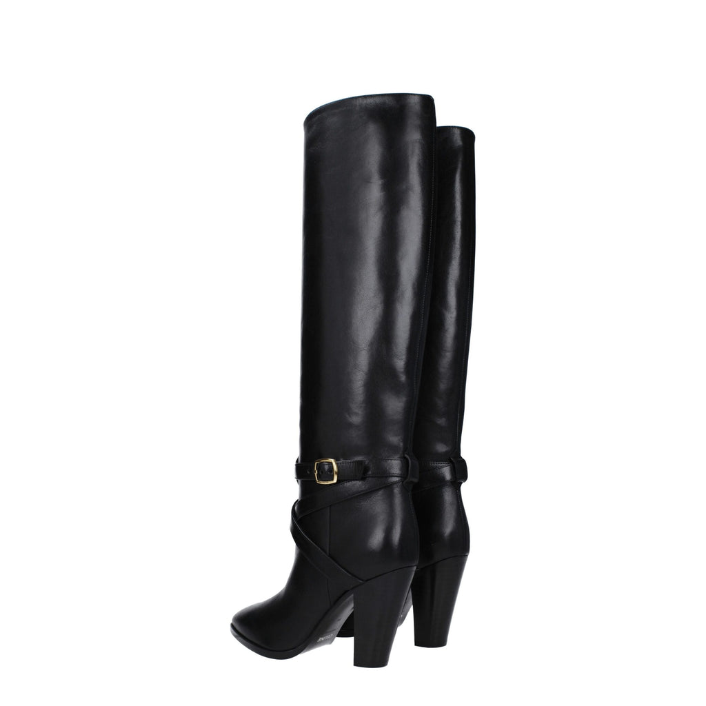 Celine Black Leather Boots