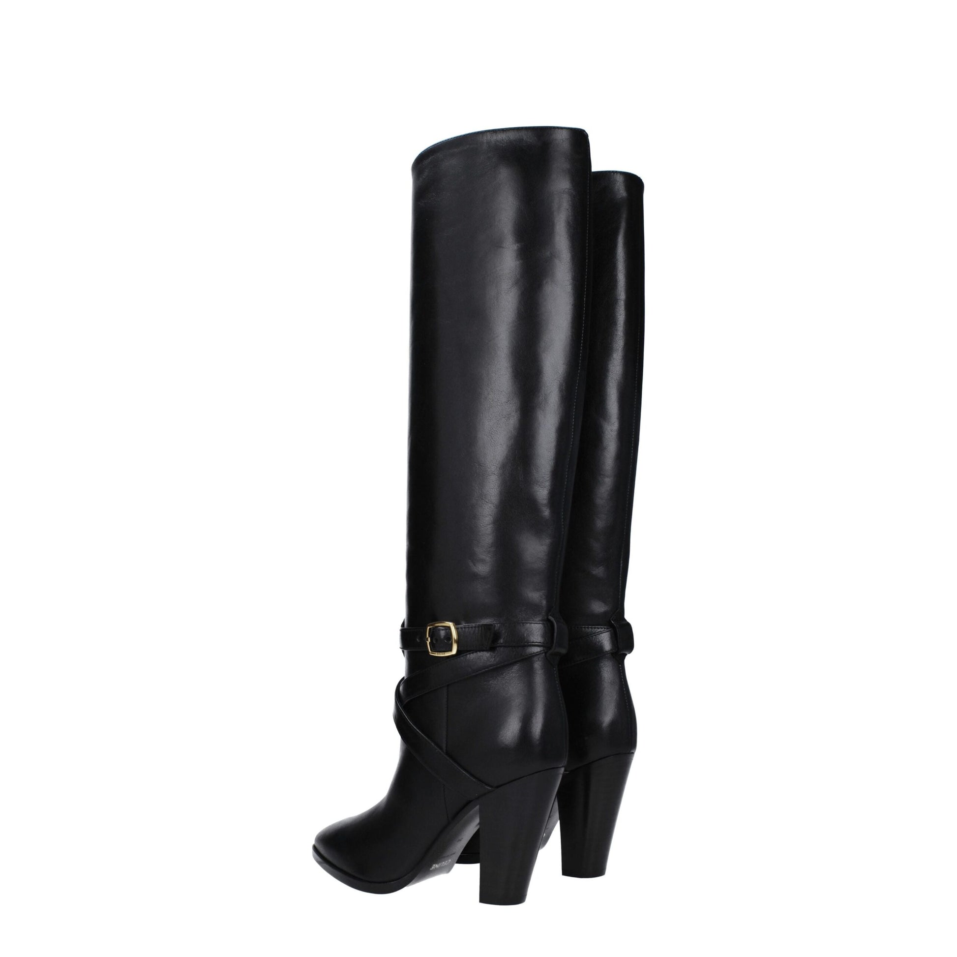 Celine Black Leather Boots