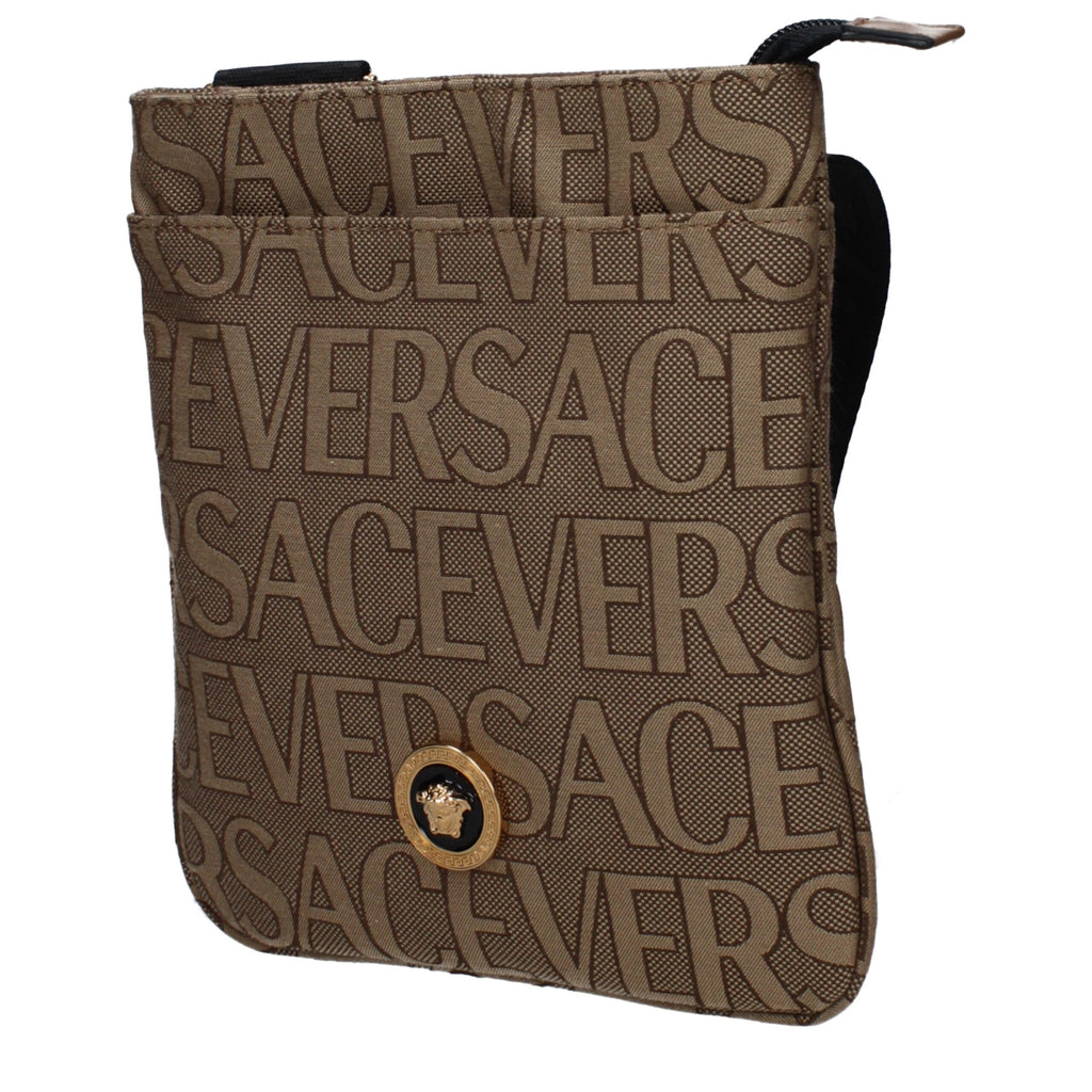 Versace Beige Fabric Crossbody Bag
