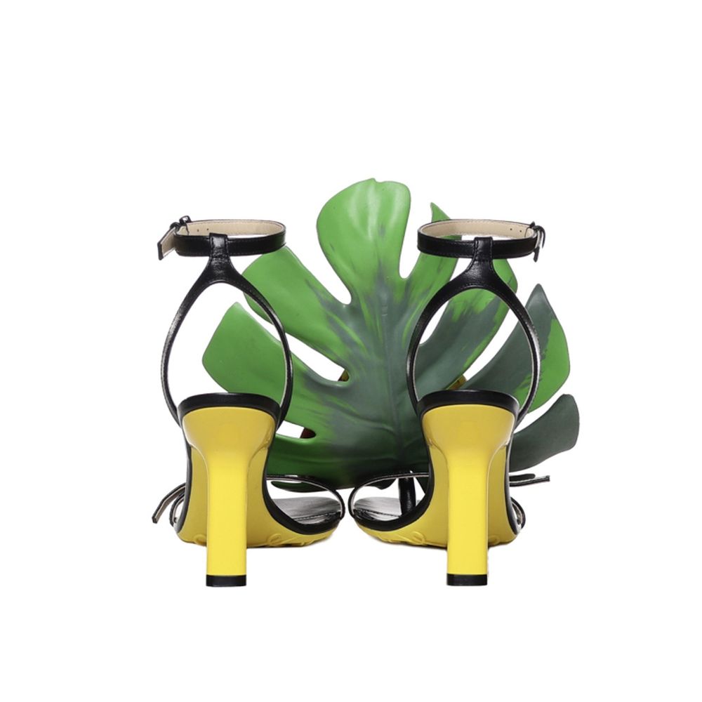 Loewe Black Lamb Leather Stiletto Heel Sandals