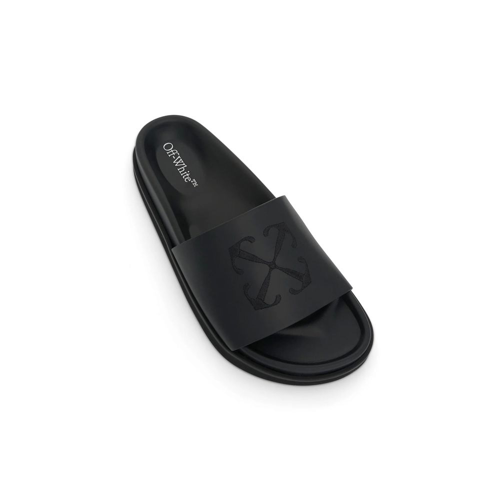 Off-White Black Rubber Slippers