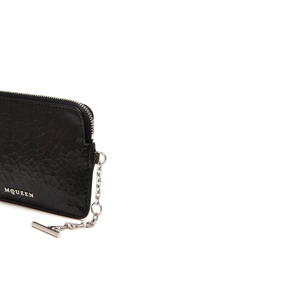 Alexander McQueen Black Calfskin Clutch Bag