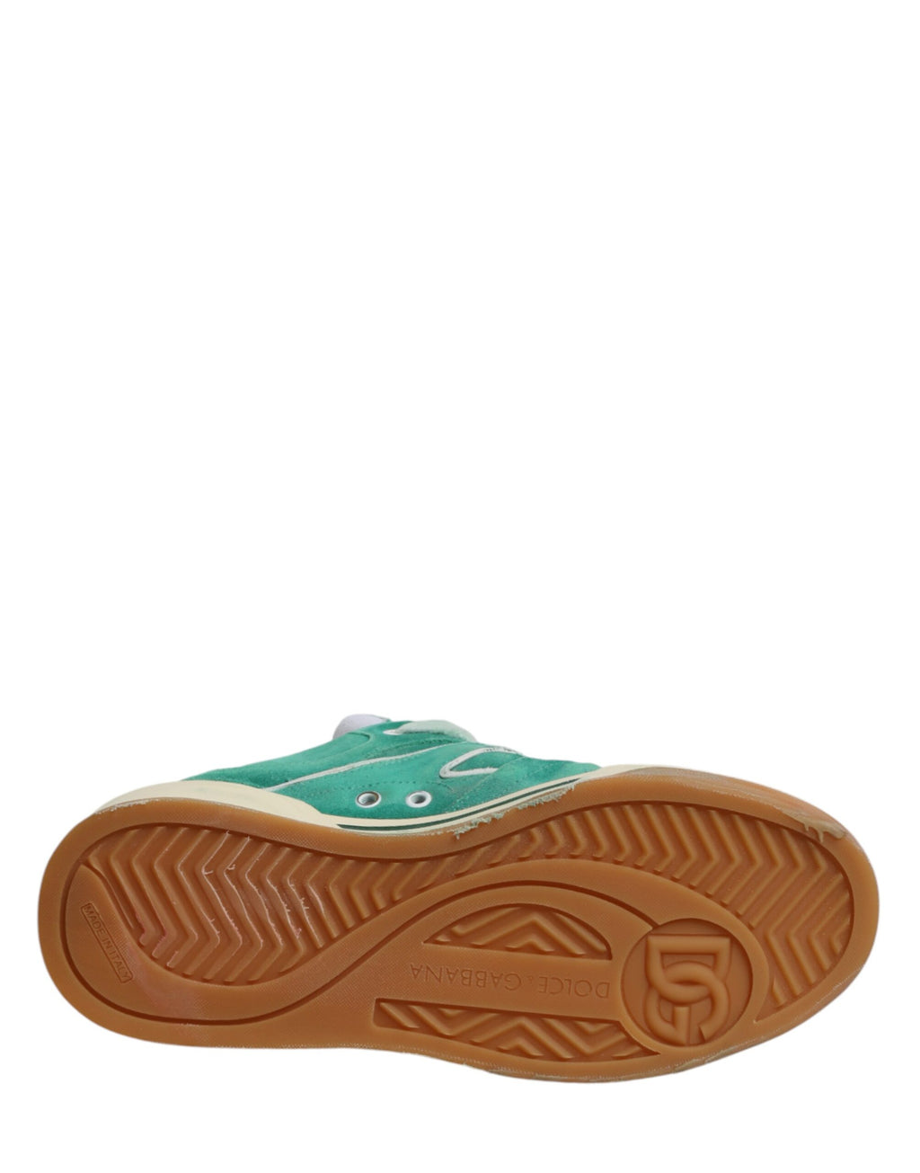 Dolce & Gabbana Green Suede New Roma Low Top Sneakers Shoes