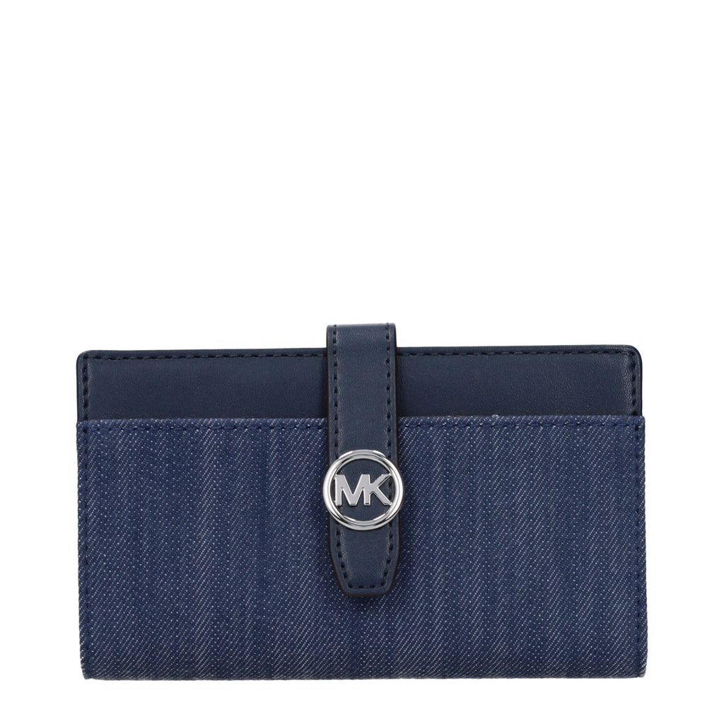 Michael Kors Blue Fabric Wallet - Allority
