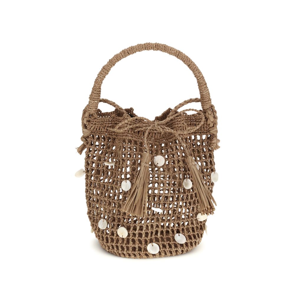 Alanui Brown Raffia Backet Bag - Allority