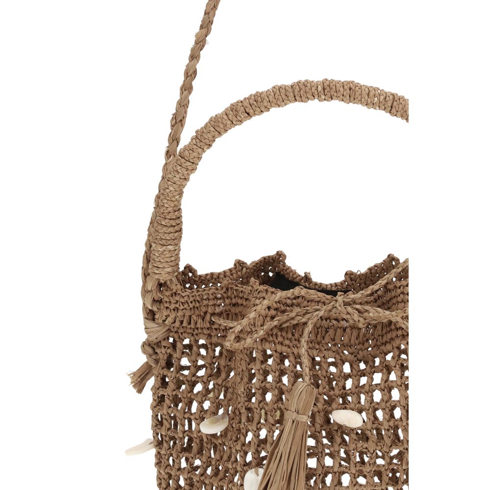 Alanui Brown Raffia Backet Bag - Allority