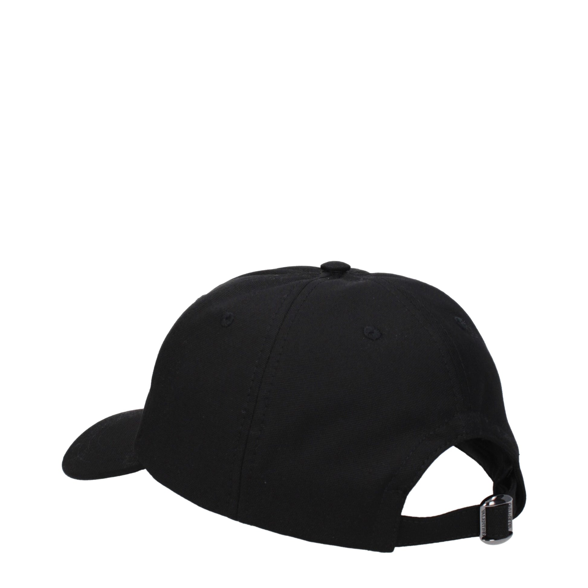 Valentino Garavani Black Cotton Cap (Baseball Hat) - Allority
