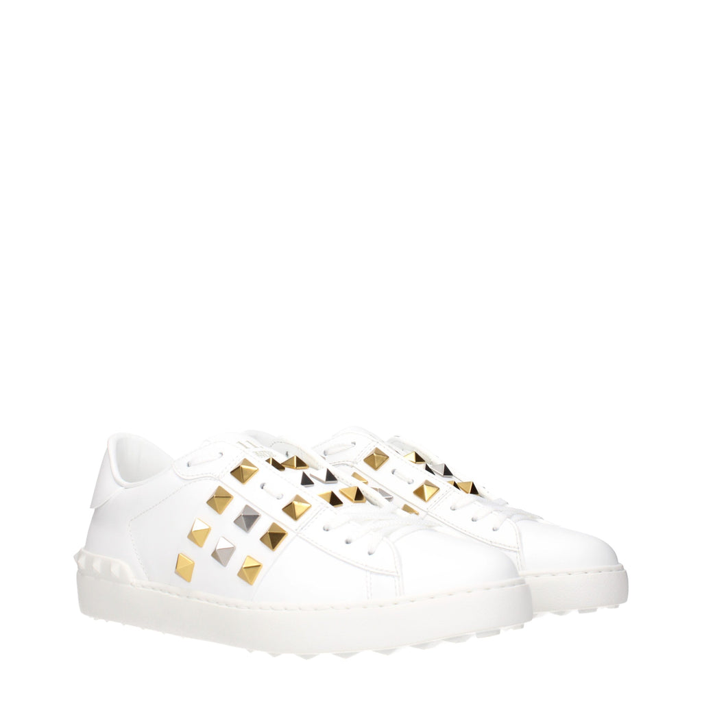 Valentino Garavani White Leather Low Top Sneakers - Allority