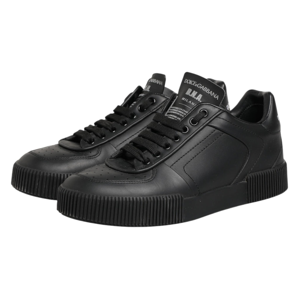 Dolce & Gabbana Black MIAMI Calf Low Top Men Sneakers Shoes