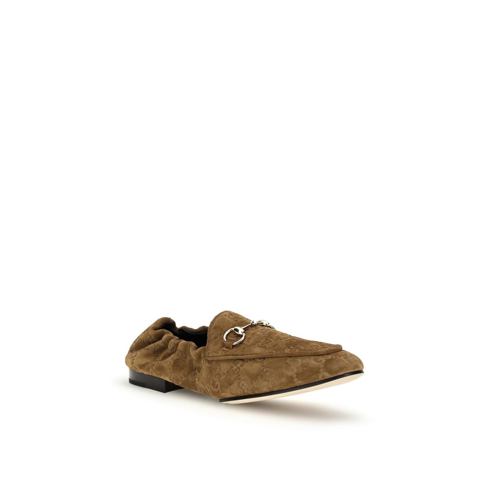 Gucci Brown Calf Leather Bos Taurus Slip-On Loafers - Allority