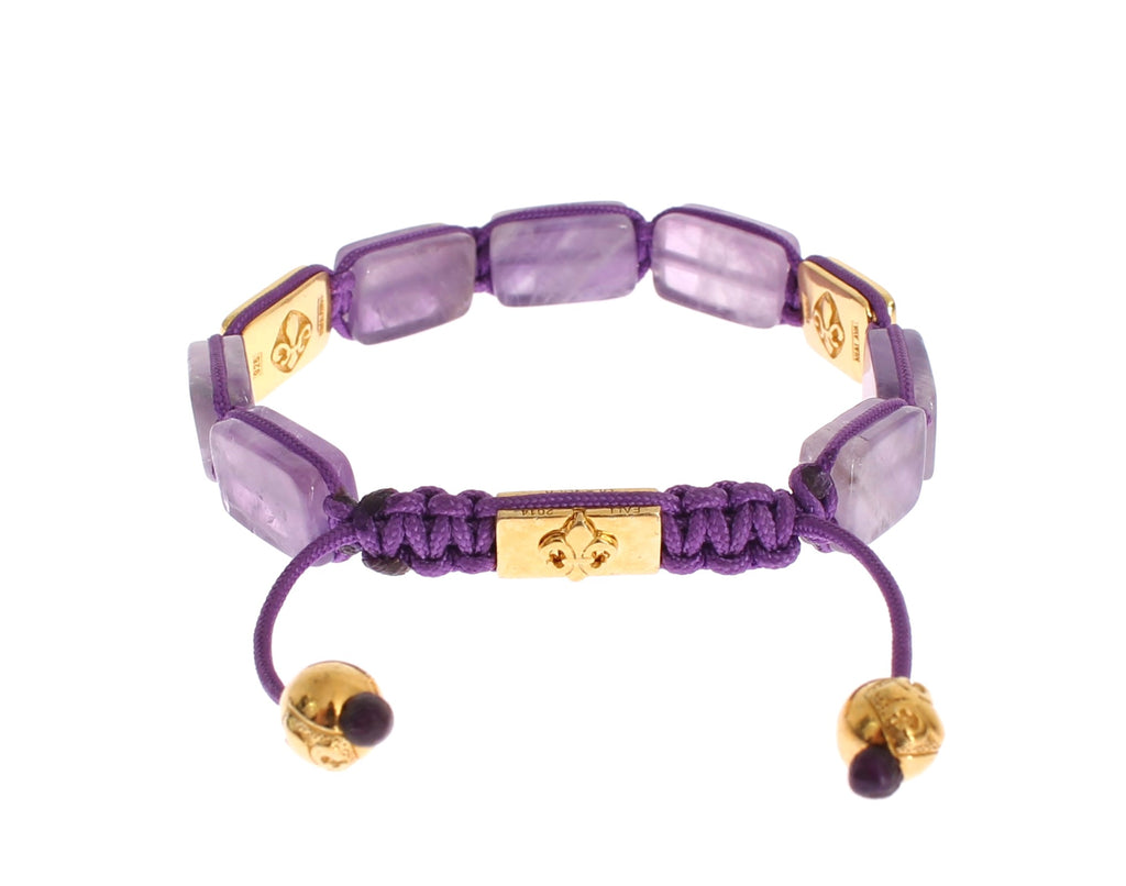 Nialaya Dazzling Diamond vergoldetes Amethyst-Armband