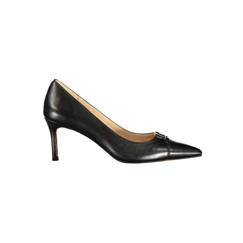 Twinset Black Leather Women Classic Shoe - Allority