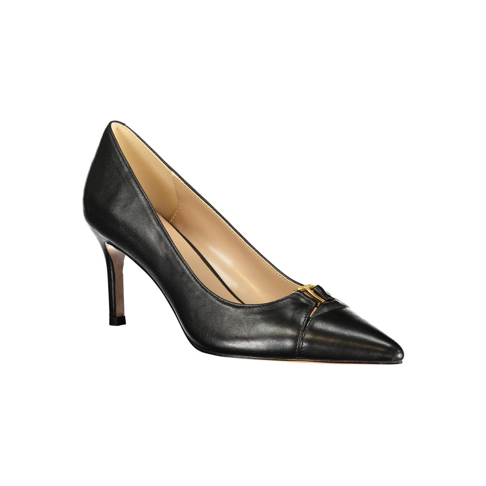 Twinset Black Leather Women Classic Shoe - Allority