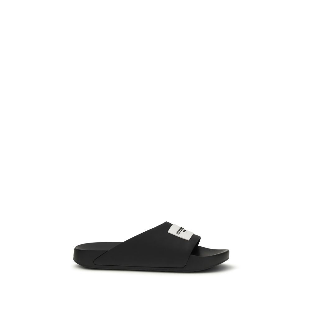 Givenchy Black Rubber Sandals - Allority