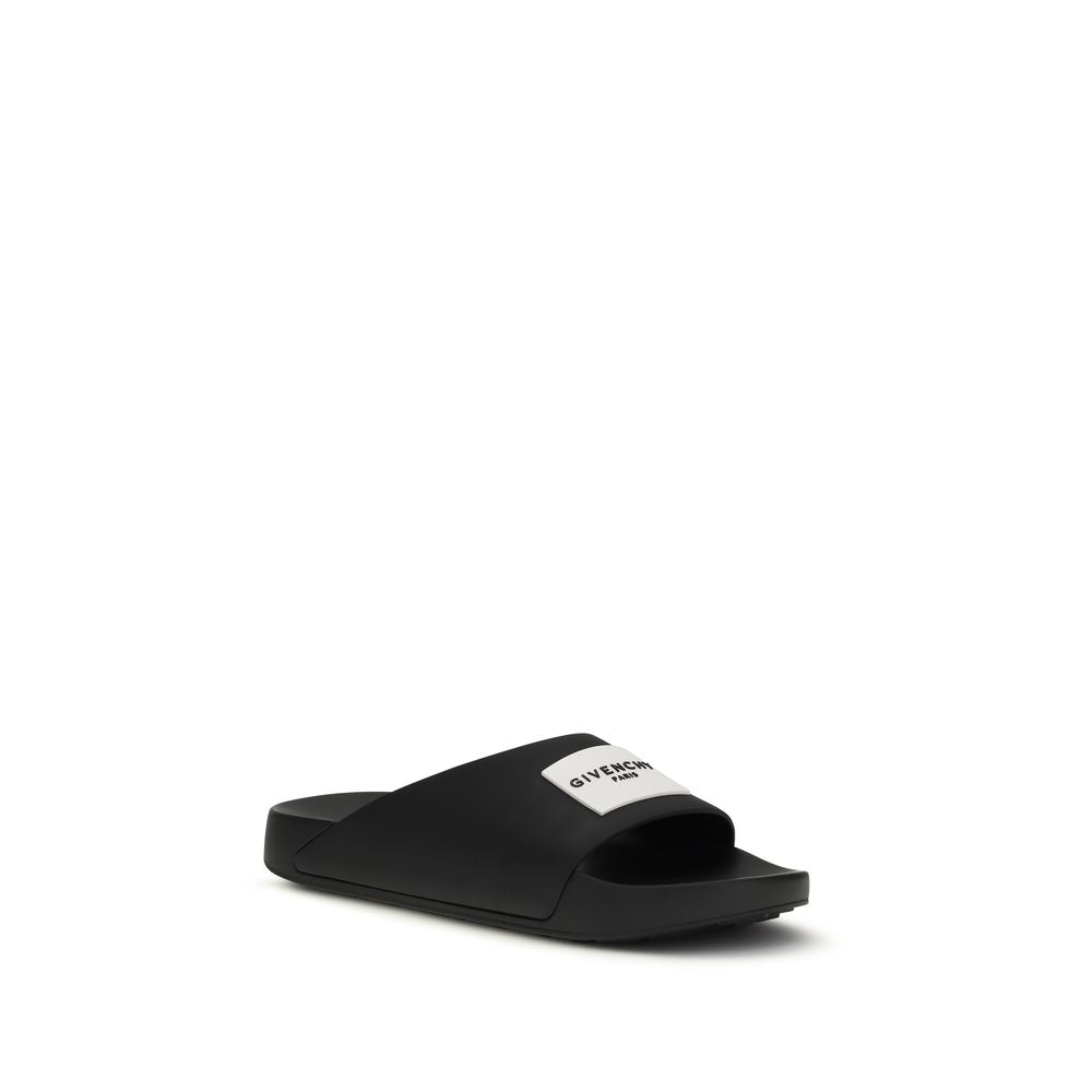 Givenchy Black Rubber Sandals - Allority