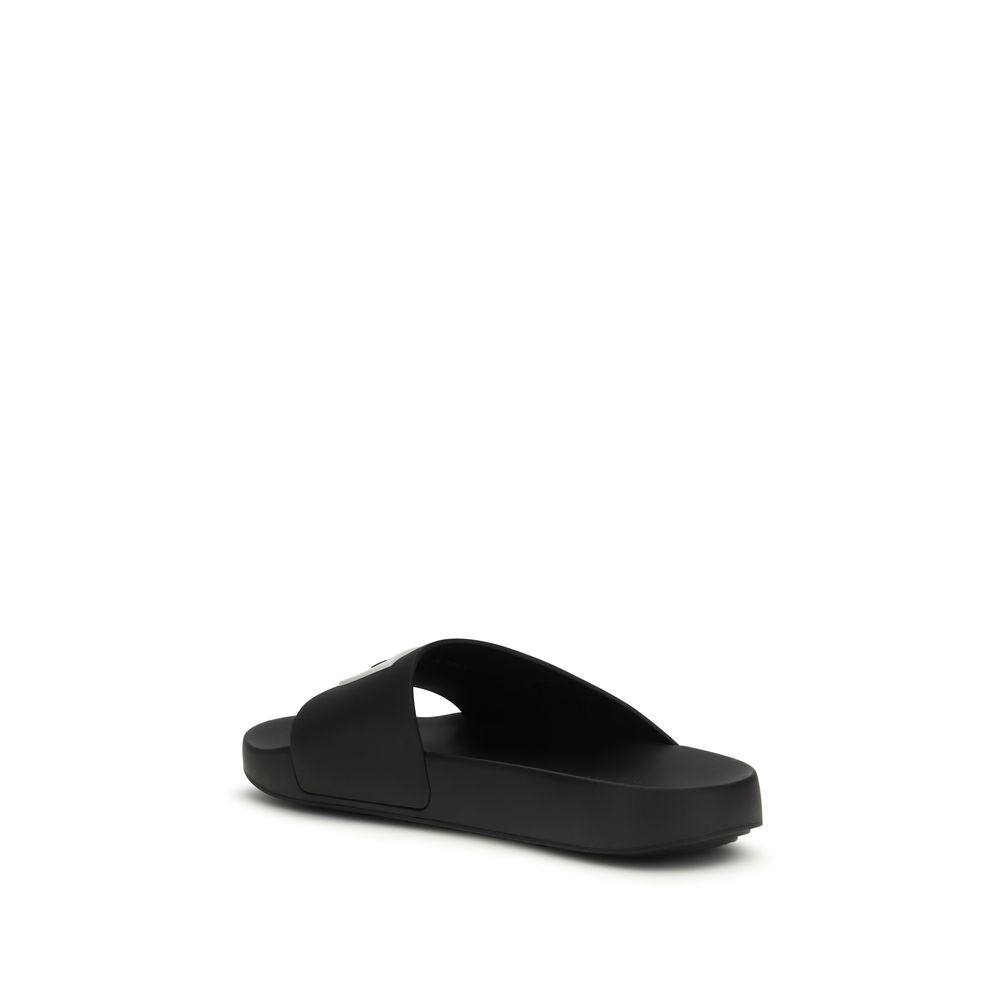Givenchy Black Rubber Sandals - Allority