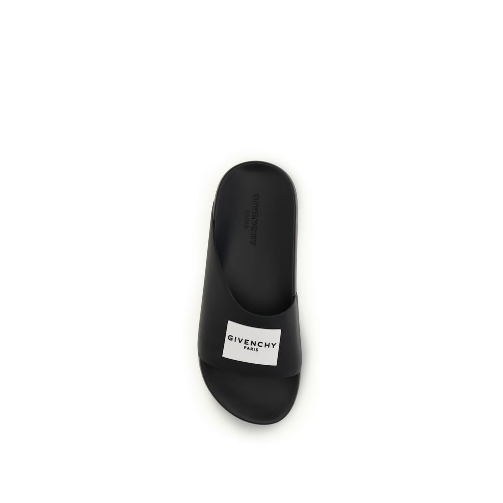 Givenchy Black Rubber Sandals - Allority
