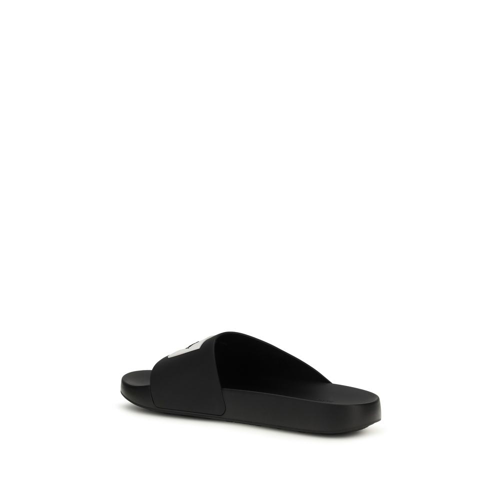 Givenchy Black Rubber Slippers - Allority
