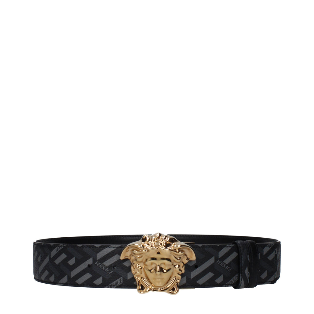 Versace Gray Polyester Regular Belt - Allority