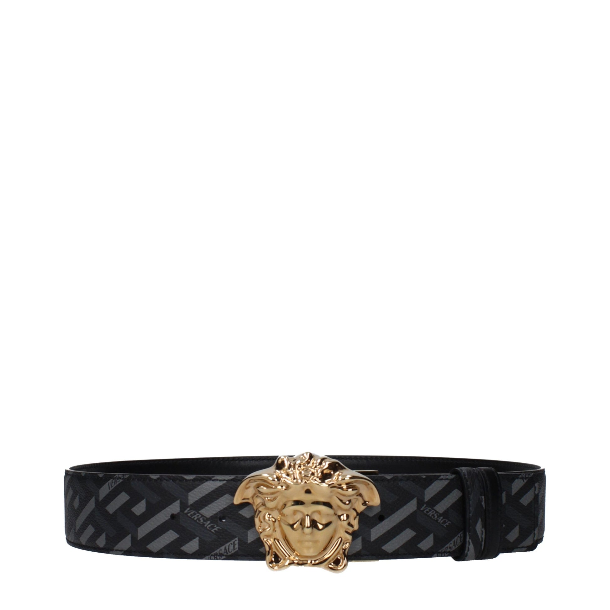 Versace Gray Polyester Regular Belt - Allority