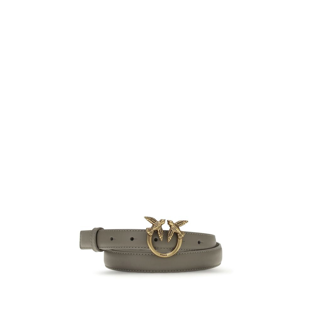 PINKO Brown Calf Leather Bos Taurus Regular Belt - Allority