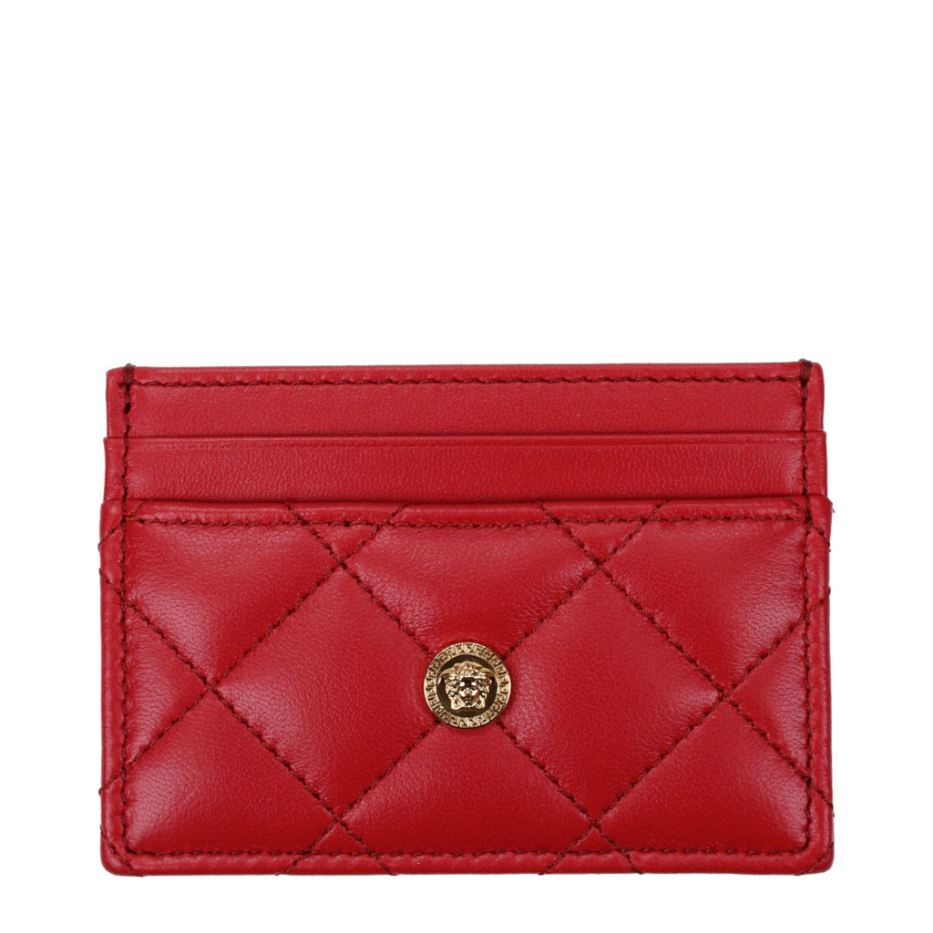 Versace Red Leather Cardholder - Allority