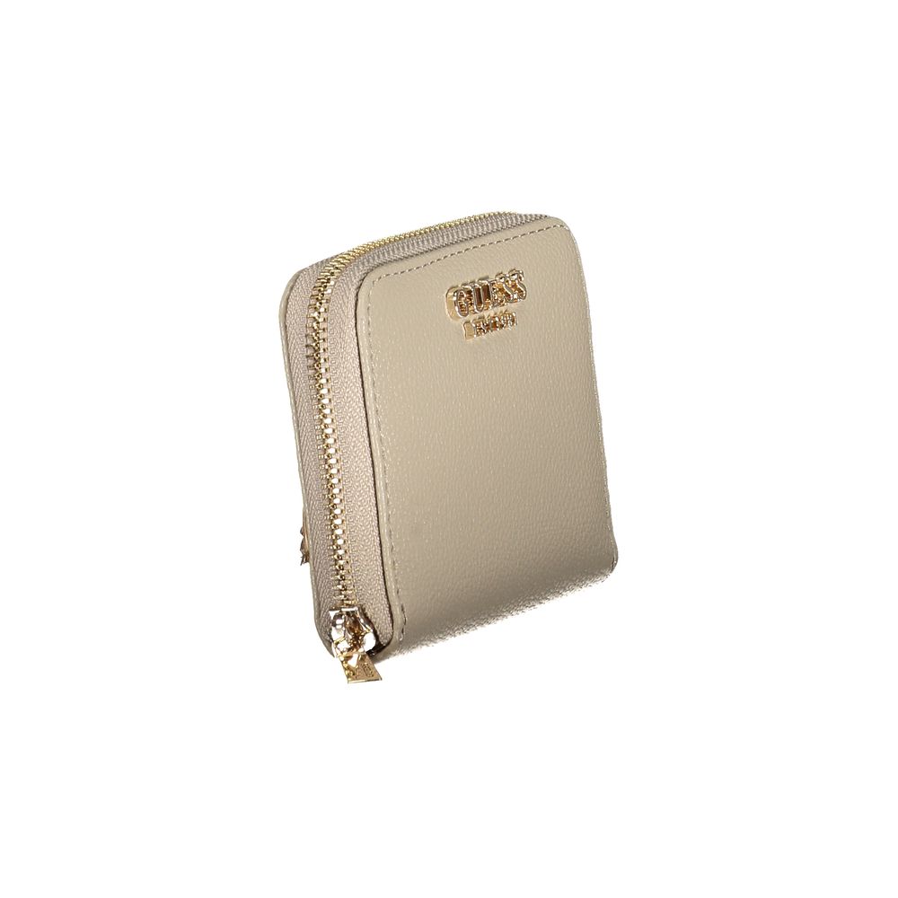 Guess Jeans Beige Polyurethane Women Wallet - Allority