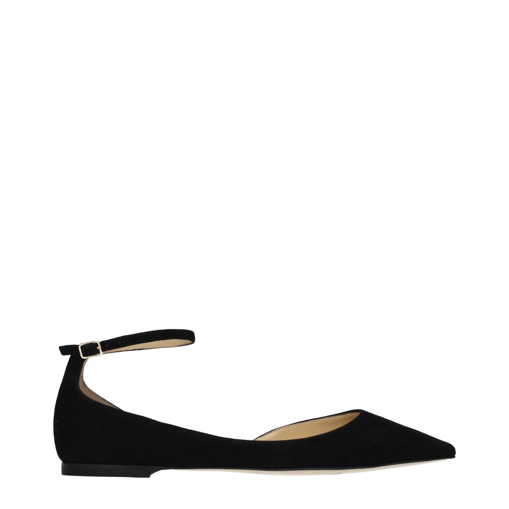 Jimmy Choo Black Leather Ballet Flats - Allority