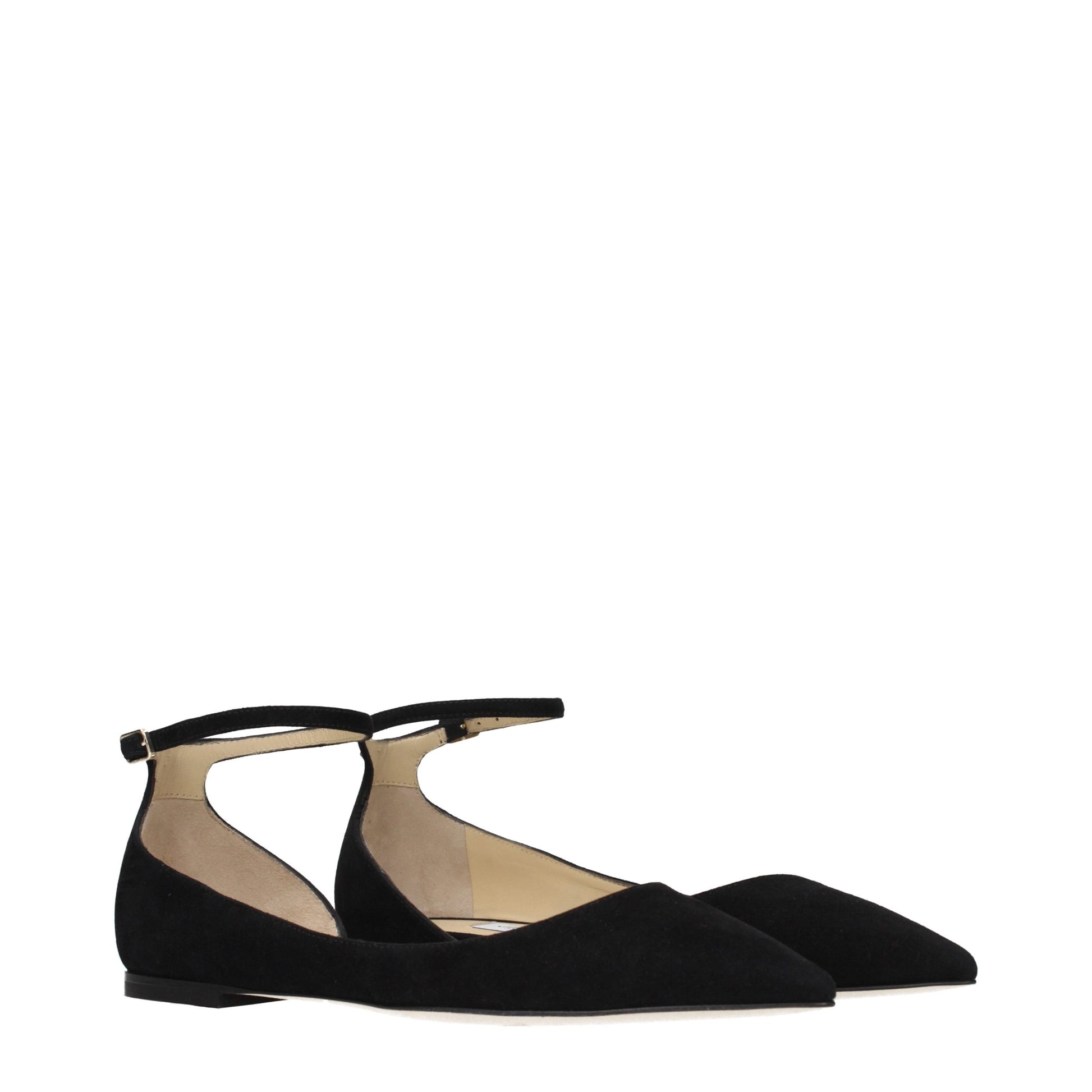 Jimmy Choo Black Leather Ballet Flats - Allority