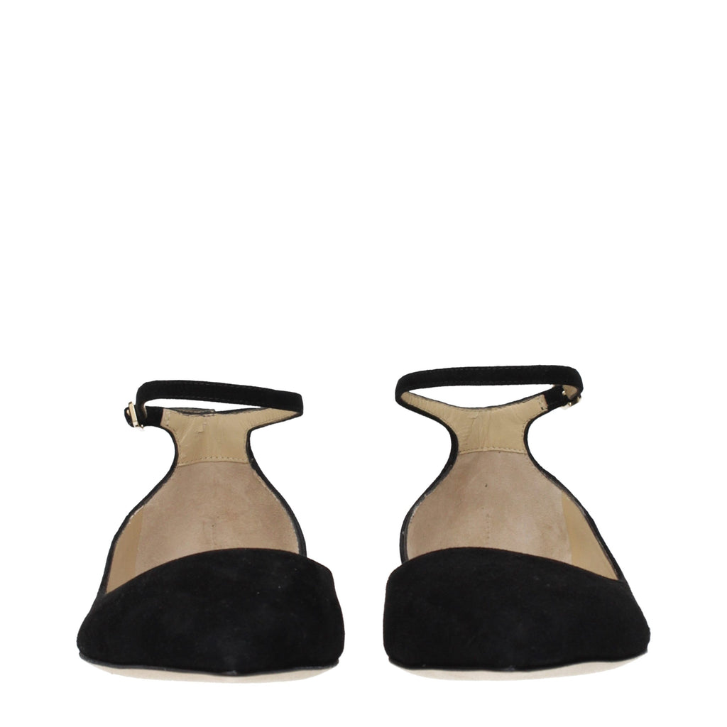 Jimmy Choo Black Leather Ballet Flats - Allority