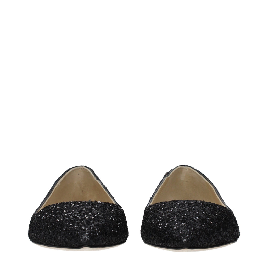 Jimmy Choo Black Plastic Ballet Flats - Allority