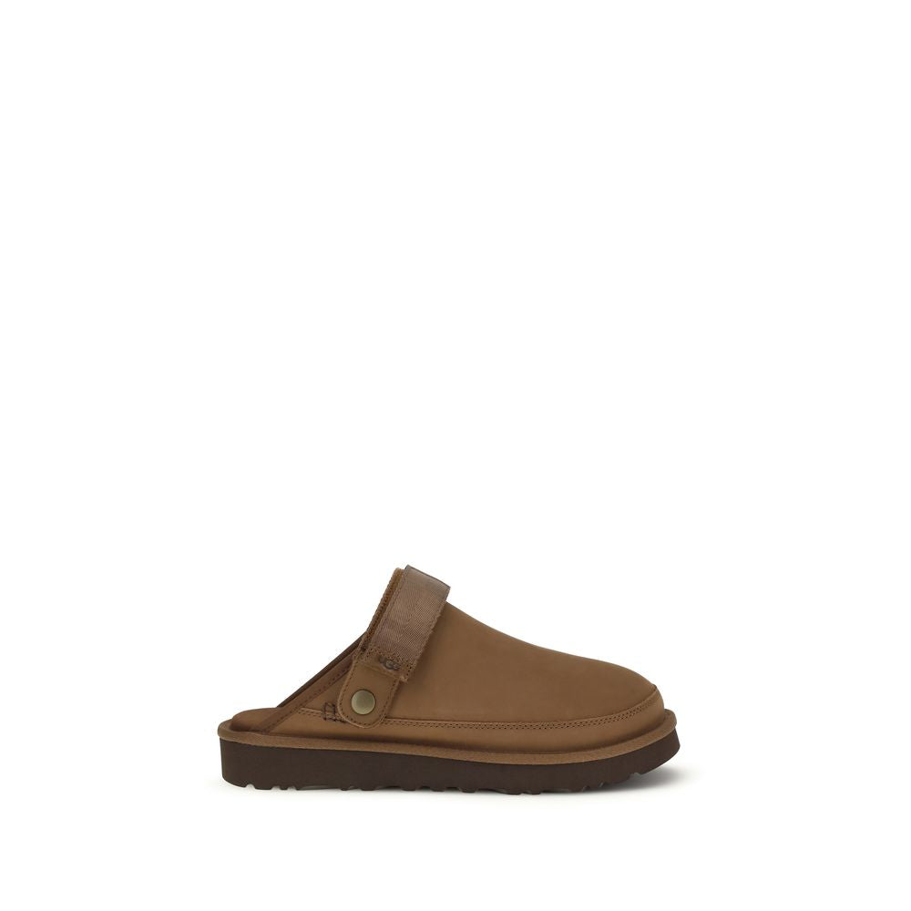 UGG Brown Calf Leather Bos Taurus Mules - Allority