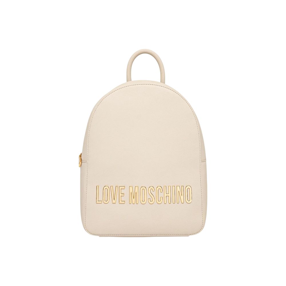Love Moschino Beige Polyethylene Backpack - Allority