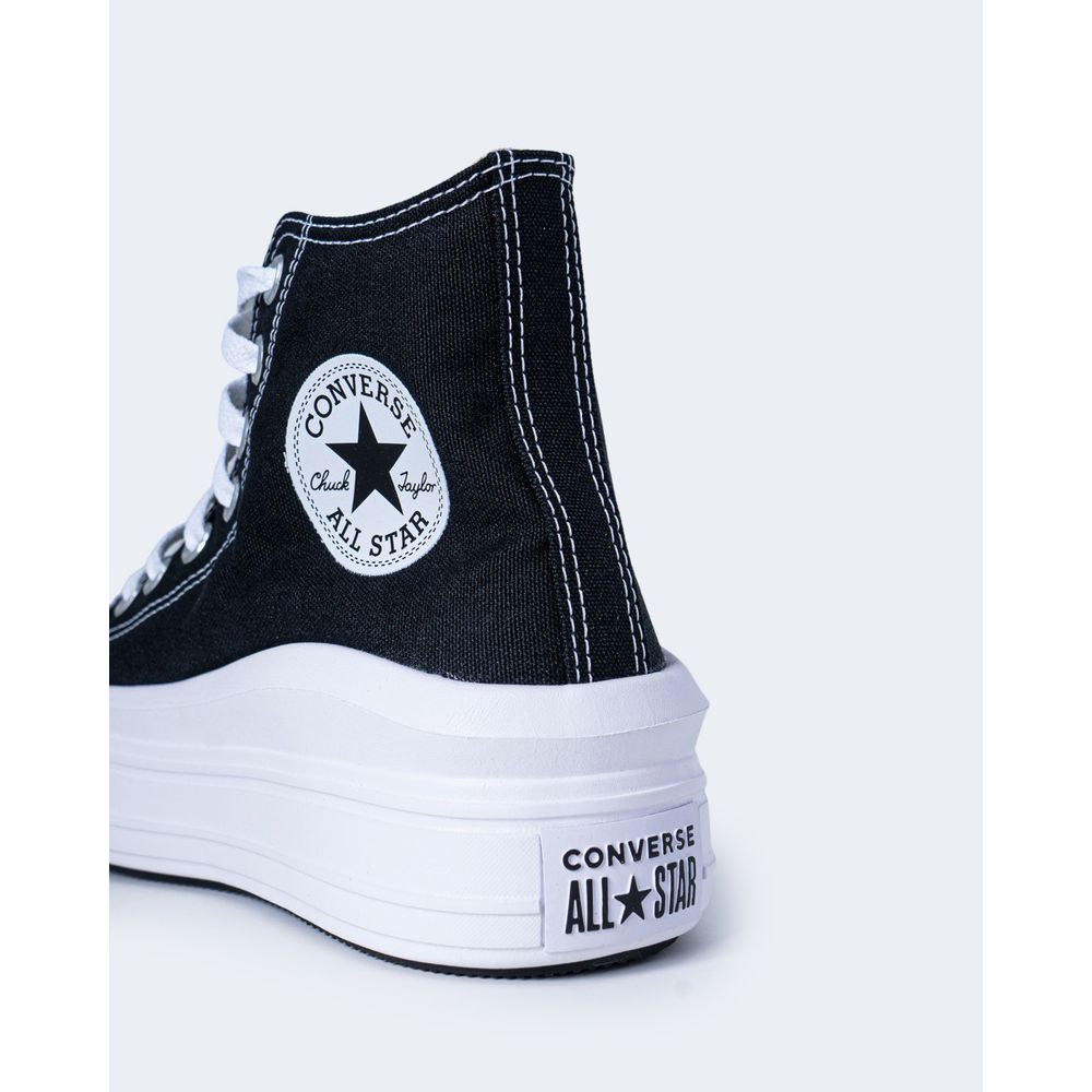 Converse Black Cotton Platform Sneakers - Allority