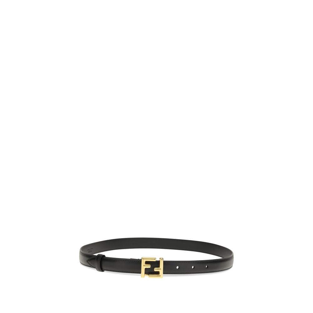 Fendi Black Calf Leather Bos Taurus Regular Belt
