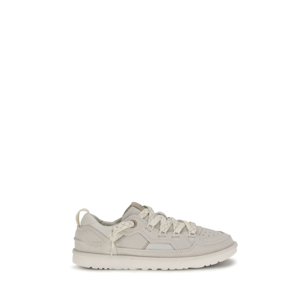 UGG Gray Calf Leather Bos Taurus Low Top Sneakers - Allority