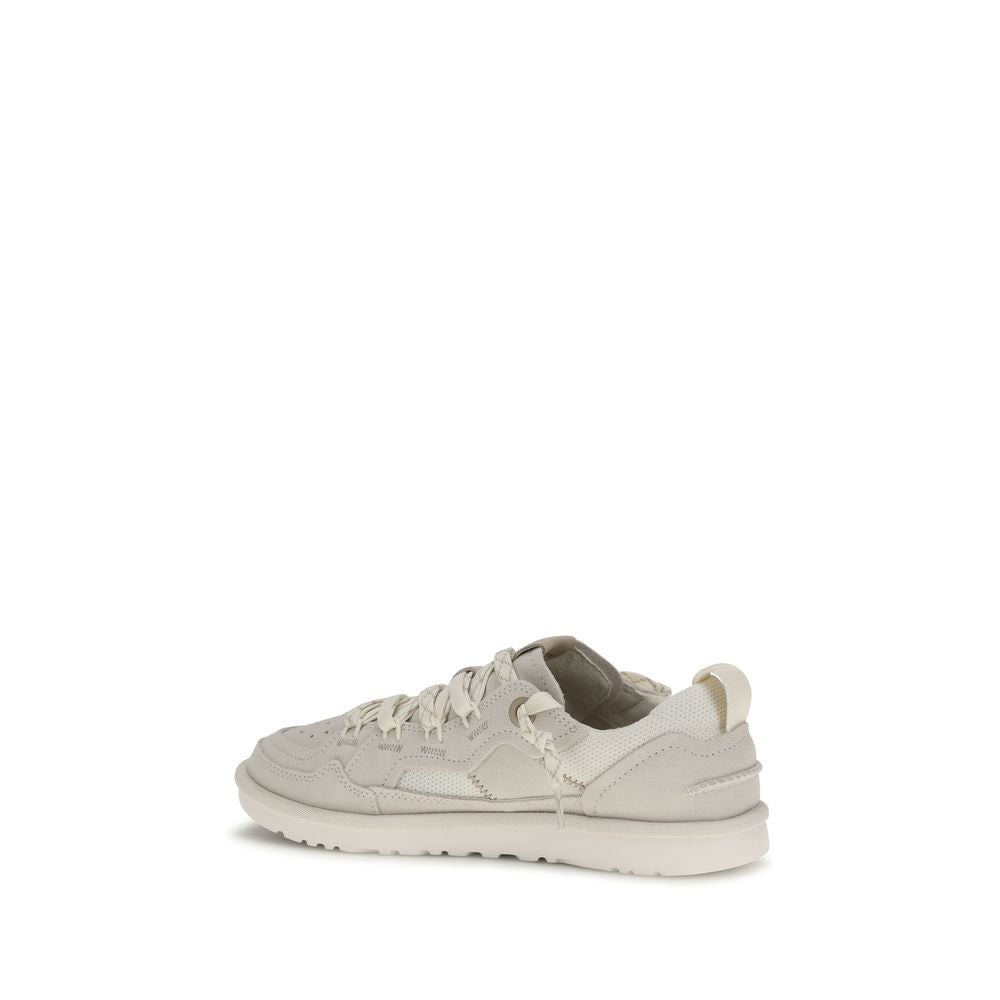 UGG Gray Calf Leather Bos Taurus Low Top Sneakers - Allority