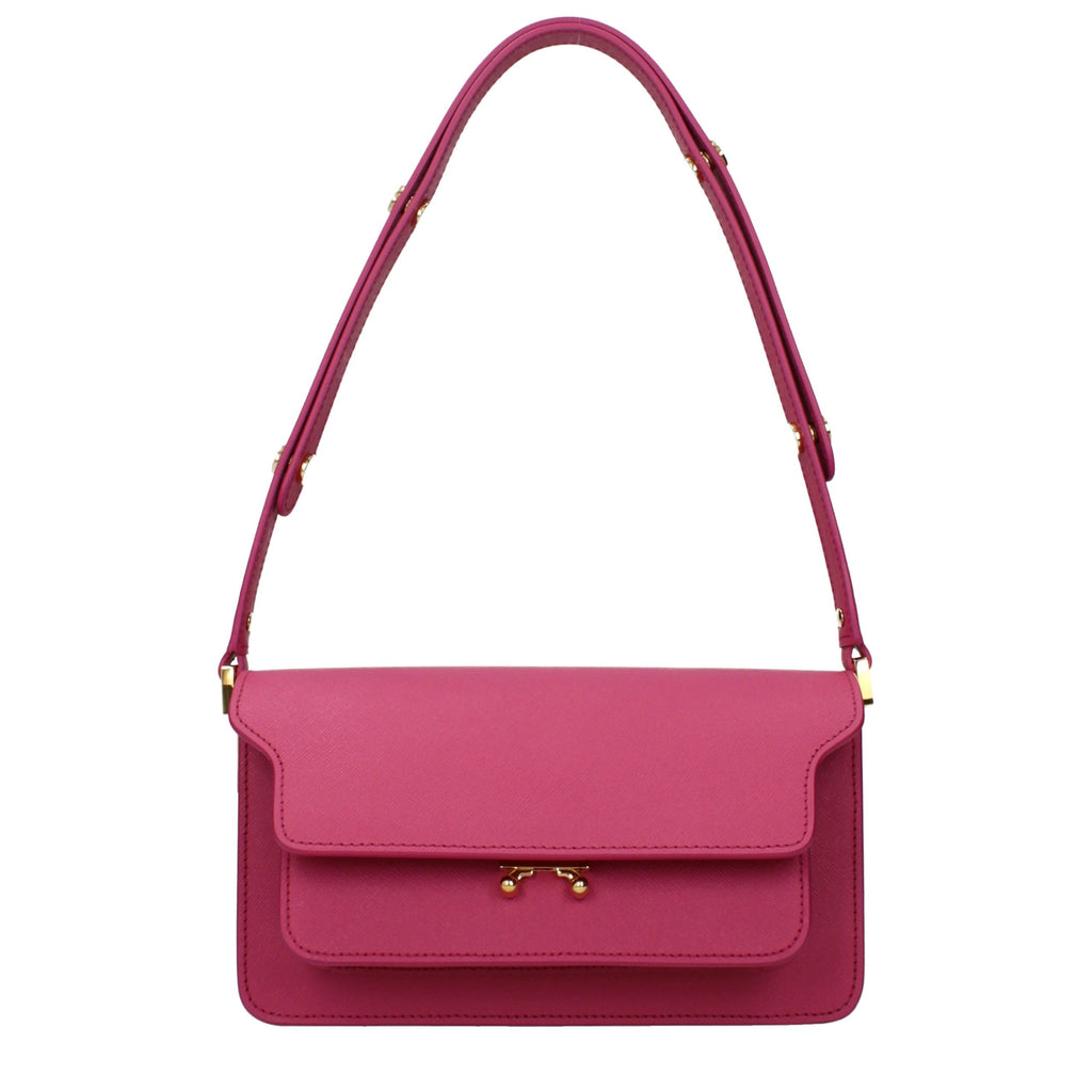 Marni Pink Leather Shoulder Bag - Allority