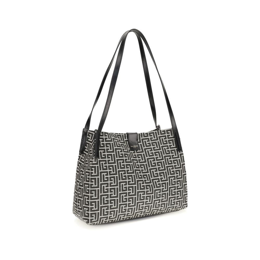 Balmain Black Cotton Shoulder Bag - Allority
