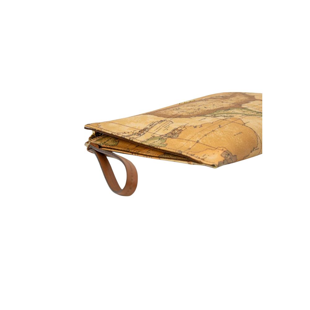 Alviero Martini Prima Classe Beige Cotton Clutch Bag - Allority