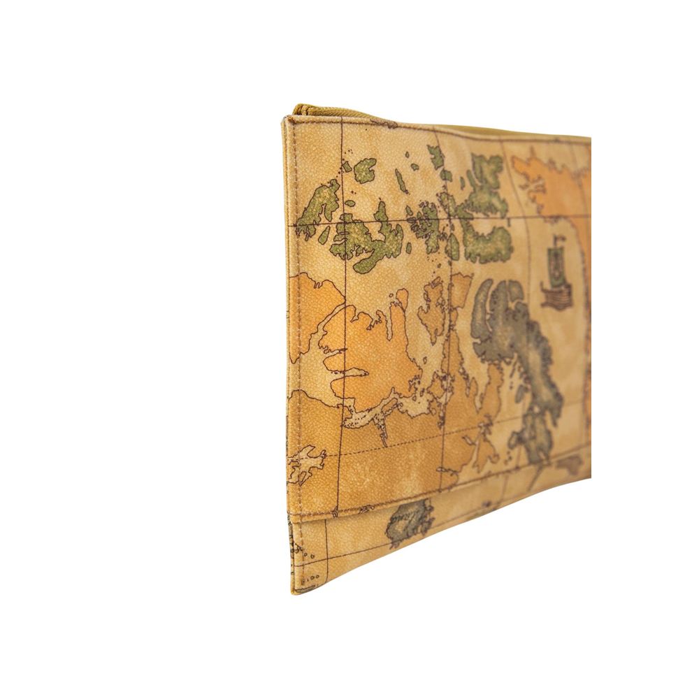 Alviero Martini Prima Classe Beige Cotton Clutch Bag - Allority