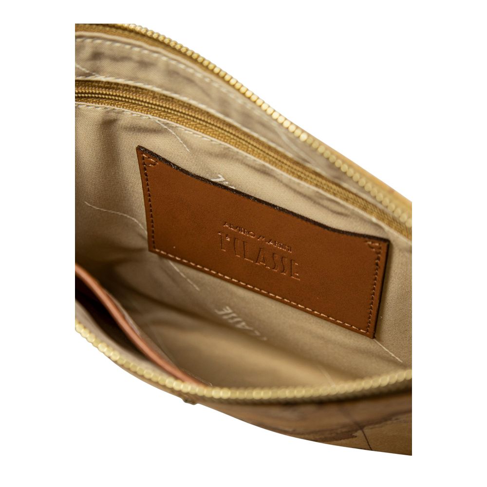 Alviero Martini Prima Classe Beige Cotton Clutch Bag - Allority