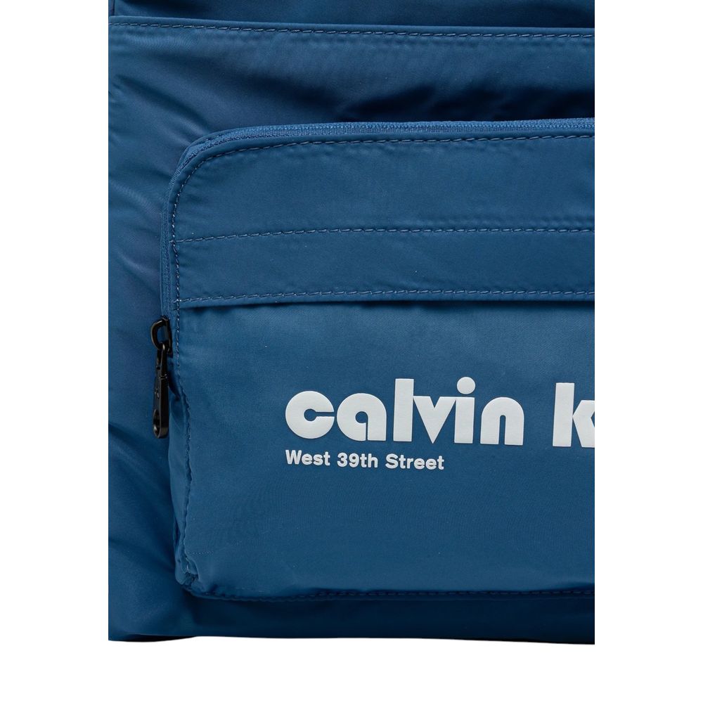Calvin Klein Blue Recycled Polyester Backpack - Allority