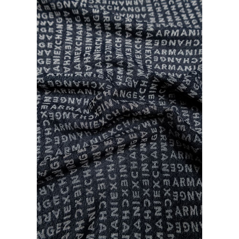 Armani Exchange Blue Viscose Scarf - Allority