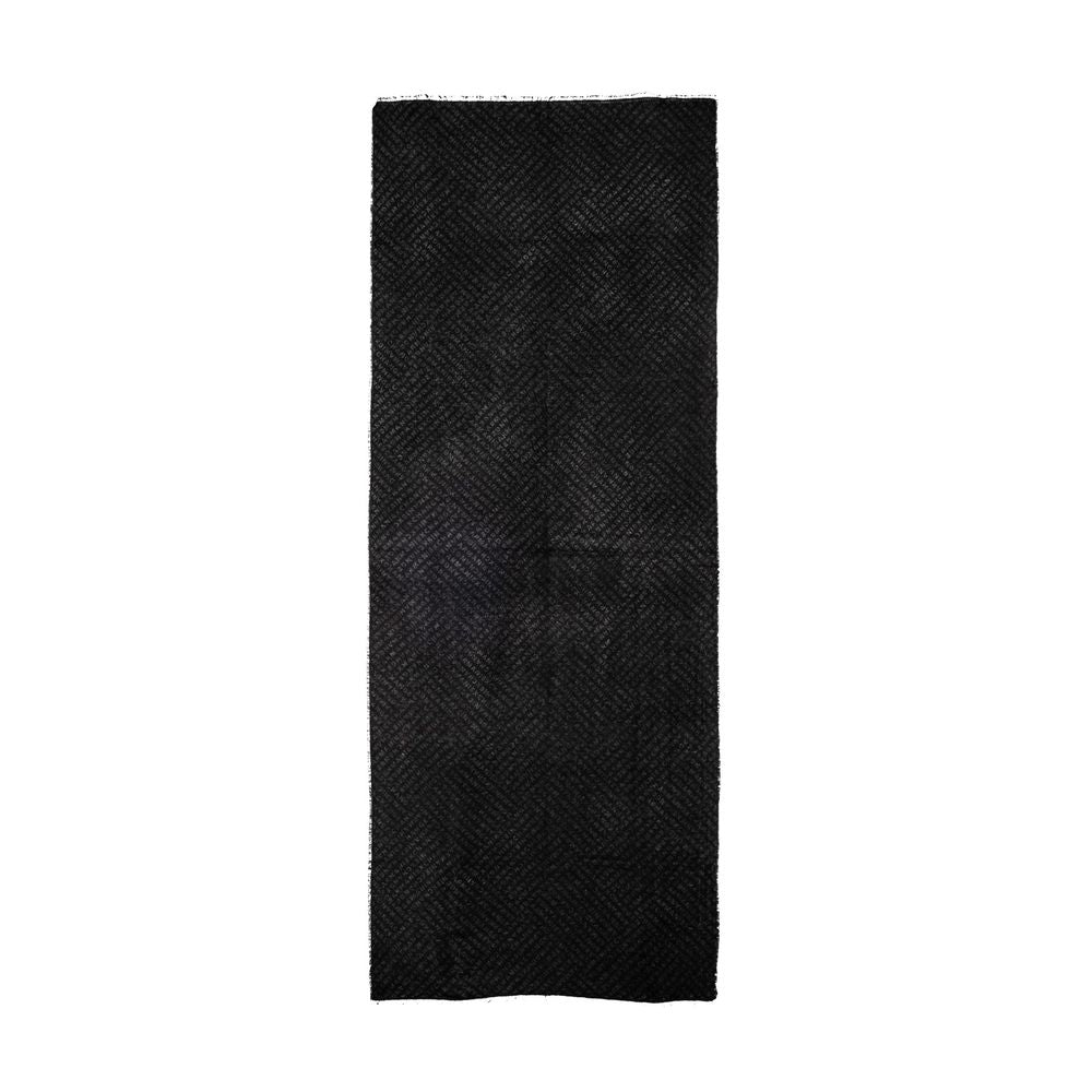 Armani Exchange Black Viscose Scarf - Allority