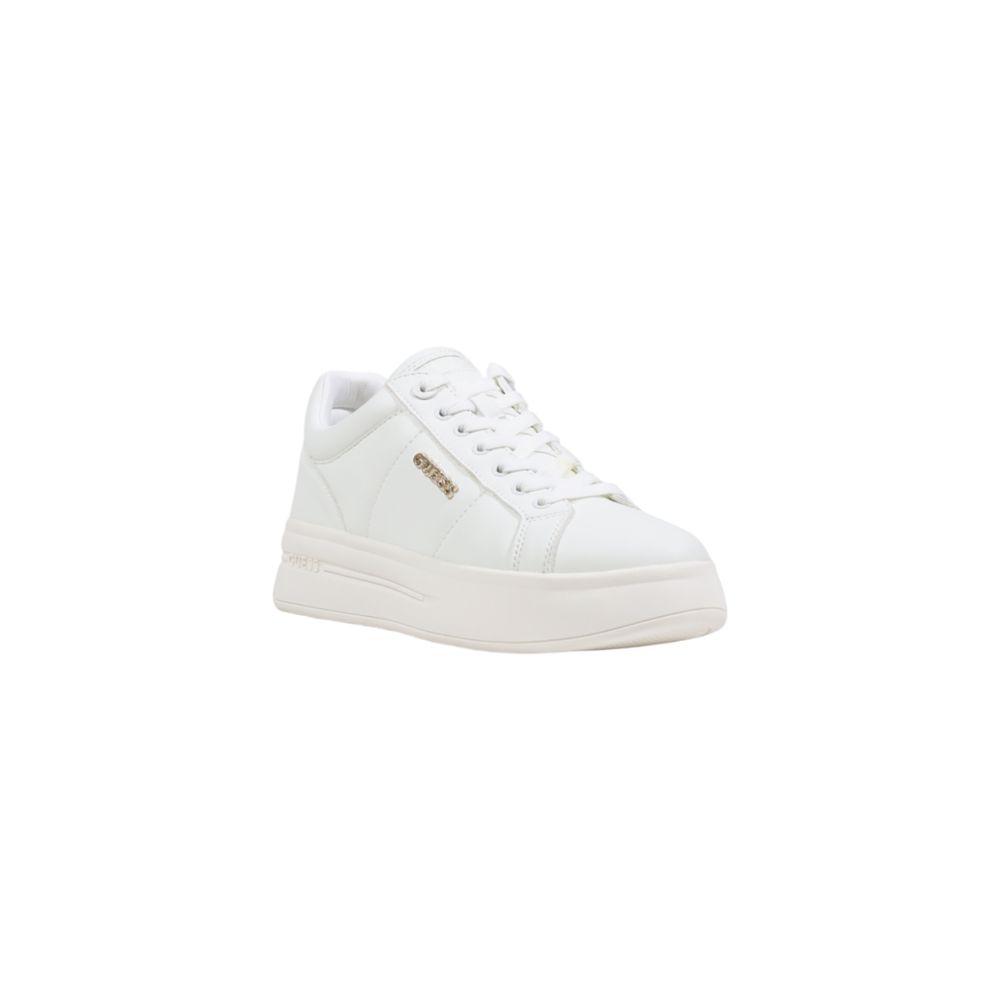 Guess White Polyethylene Platform Sneakers